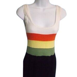 Color Block  Knit Tank Dress Fits Size Small